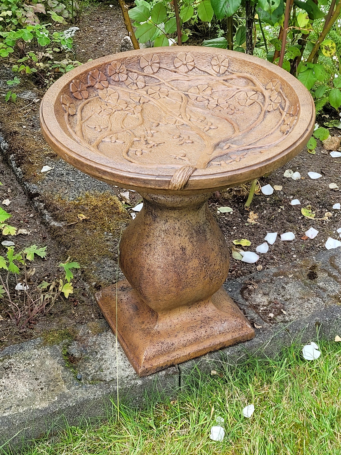 Cherry Blossom Birdbath - Small