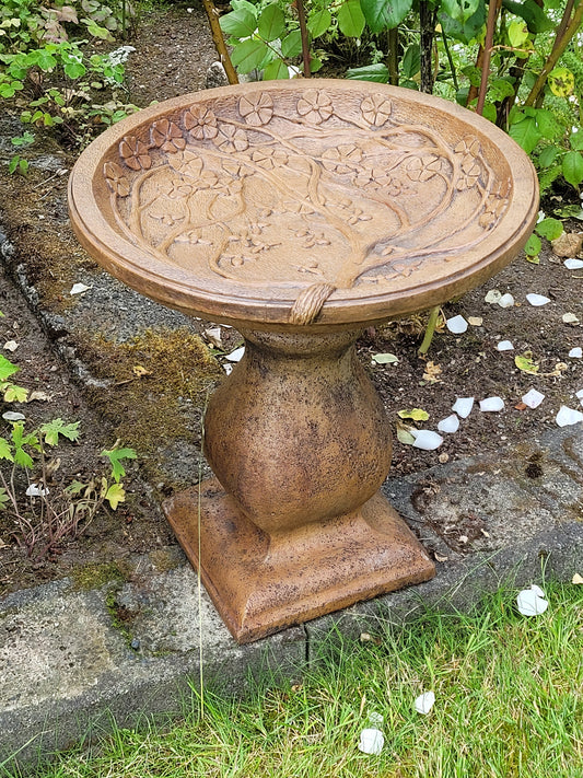 Cherry Blossom Birdbath - Small