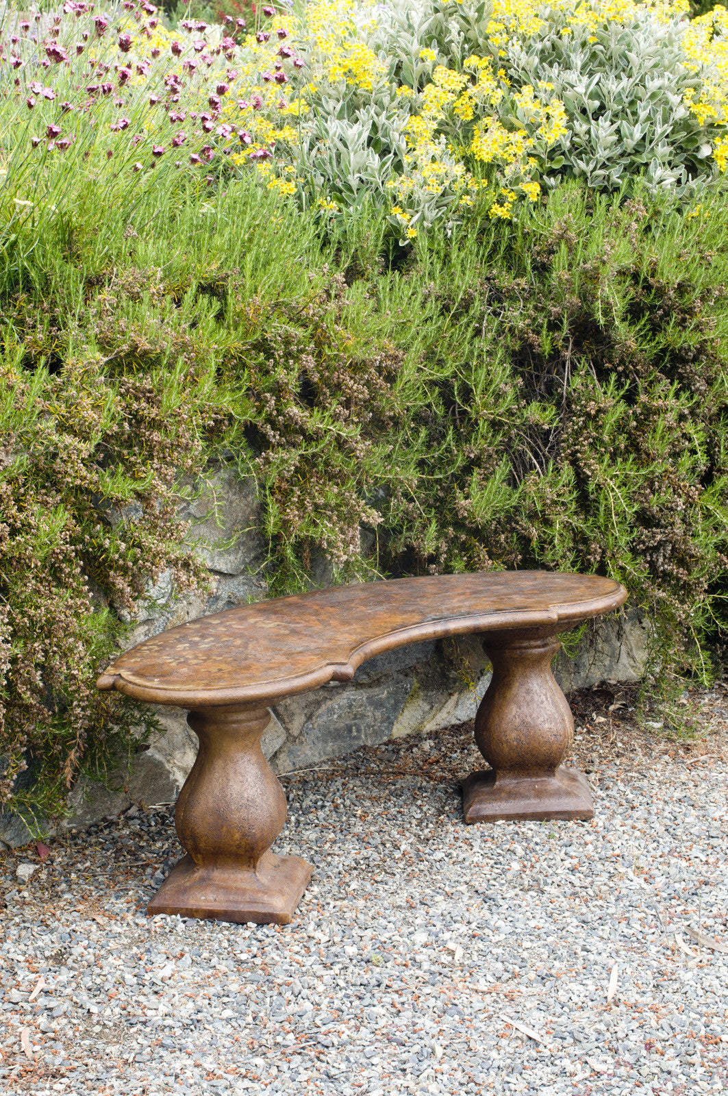 Traditional Bench - Curved in Ancient Stone