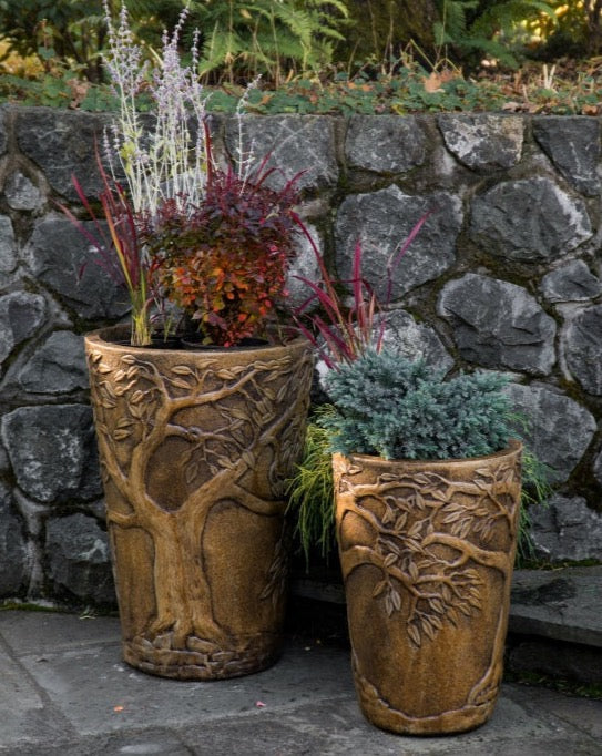Round Planter, Garden and Patio, Stained concrete.