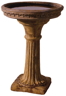 Classic Birdbath in Ancient Stone Finish