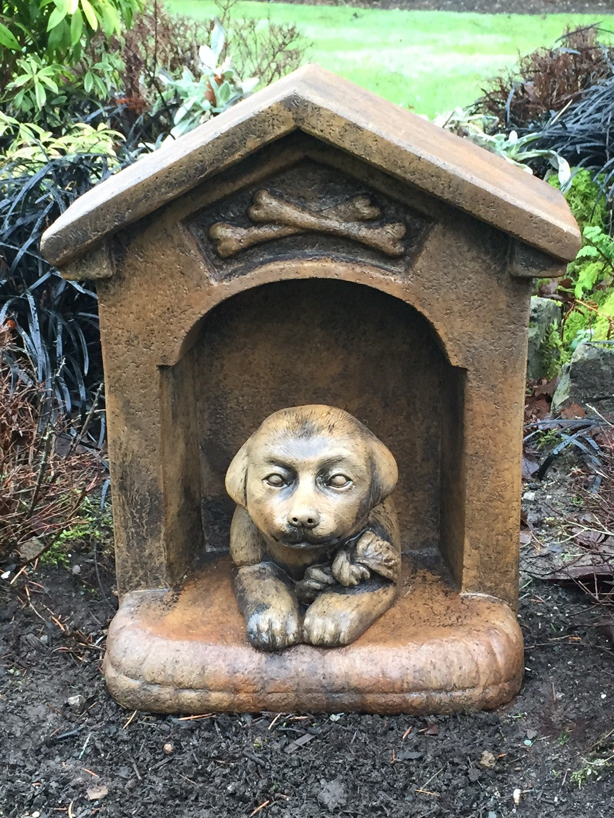 Daisy in the Doghouse in Ancient Stone finish