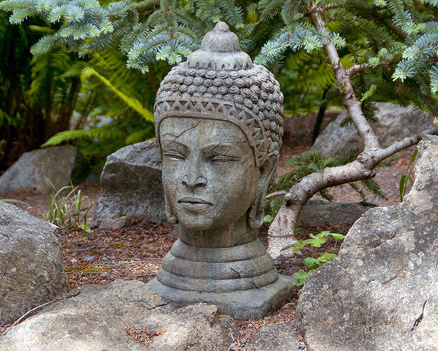 Head of Buddha in Western Slate Finish