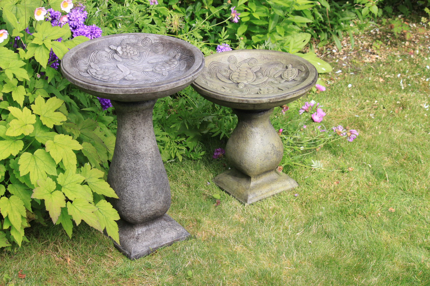 Turtle Birdbath - Tall