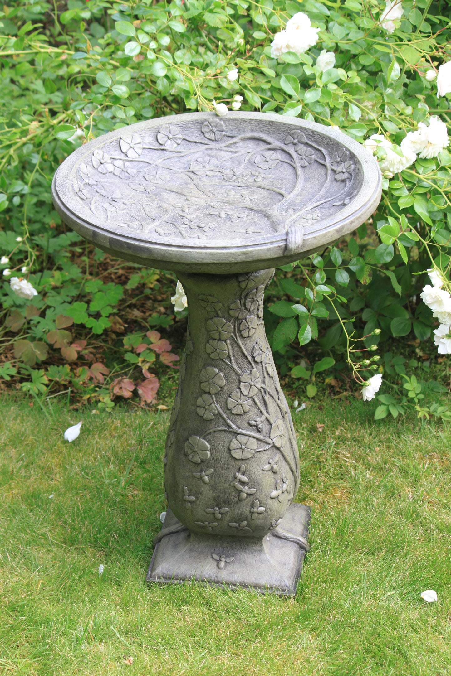 Cherry Blossom Birdbath - Tall
