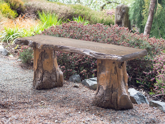 Live Edge Bench - Driftwood Bases