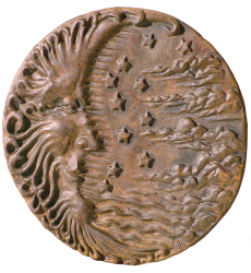 Small La - Lune The Moon in Ancient Stone Finish