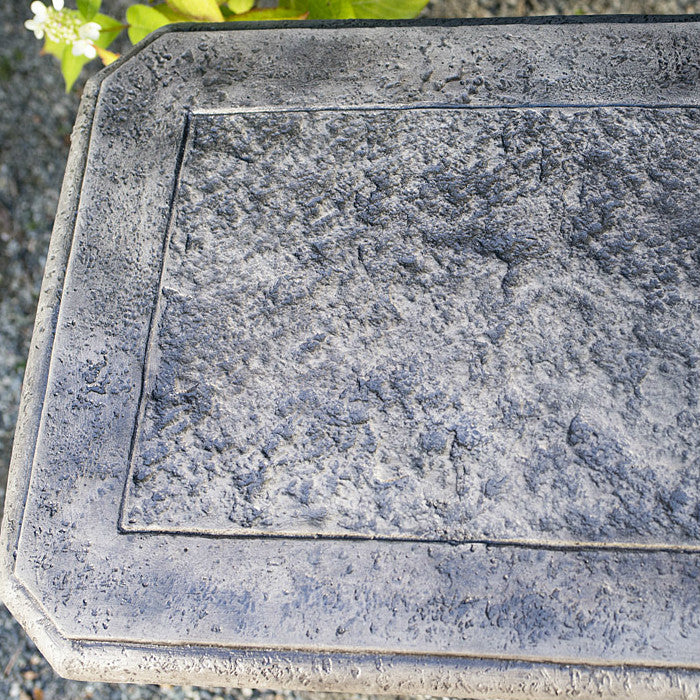 Slate Inlaid Bench, Turned Pedestal Legs