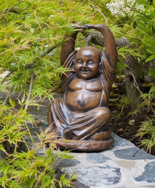 Yoga Buddha - Tree Position in Ancient Stone Finish