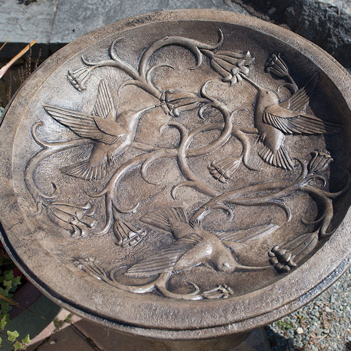 Hummingbird Birdbath - Tall
