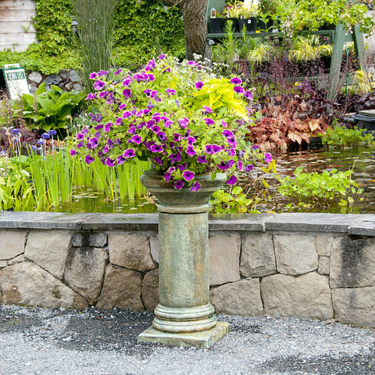 Moderne Tapered Tall Cast Stone Planter Kinsey Garden Decor