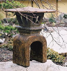 Japanese Lantern - Kukei in Ancient Stone Finish
