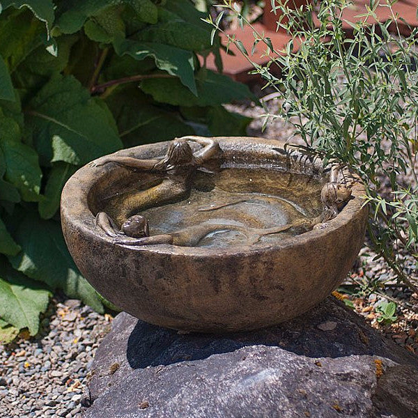 Mermaid Bowl in Ancient Stone Finish