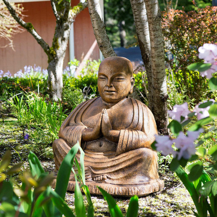 Namaste Temple Buddha, large statue, ornament for the garden. Great for Japanese gardens.