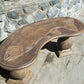 Trophy Fish Bench - Curved in Ancient Stone